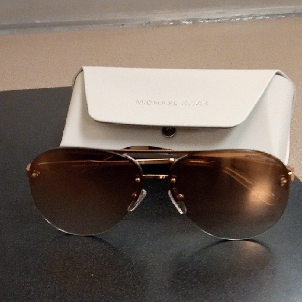 Michael Kors Brown Aviator Sunglasses
